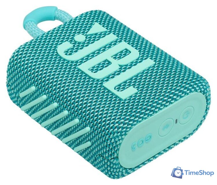 Беспроводная колонка JBL Go 3 (бирюзовый) - Изображение №3 — Интернет-магазин Time-Shop