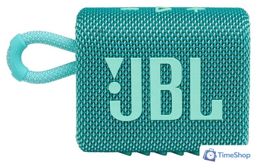 Беспроводная колонка JBL Go 3 (бирюзовый) - Изображение №2 — Интернет-магазин Time-Shop