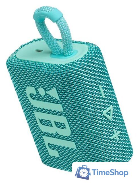 Беспроводная колонка JBL Go 3 (бирюзовый) - Изображение №4 — Интернет-магазин Time-Shop