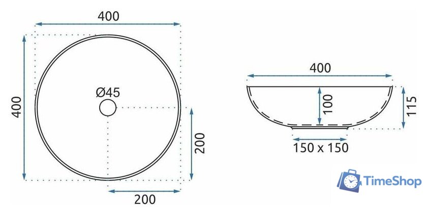 Умывальник Rea Arte (голубой) - Изображение №5 — Интернет-магазин Time-Shop