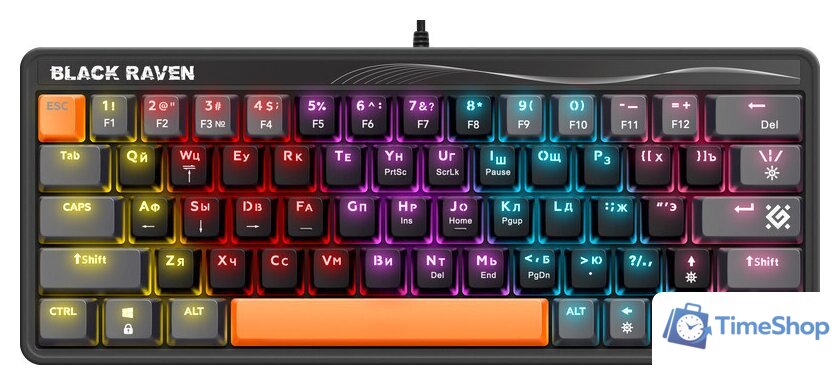 Клавиатура Defender Black Raven GK-417 45414 - Изображение №1 — Интернет-магазин Time-Shop