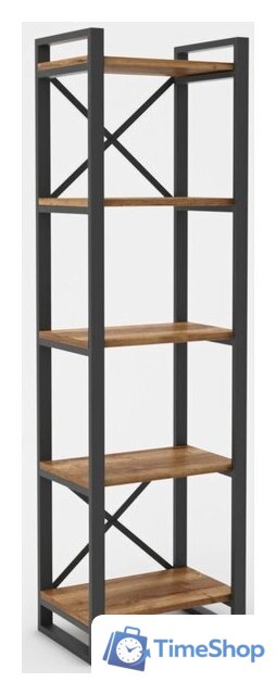 Стеллаж Hype Mebel Стандарт 80x170 (черный/дуб галифакс олово) - Изображение №1 — Интернет-магазин Time-Shop