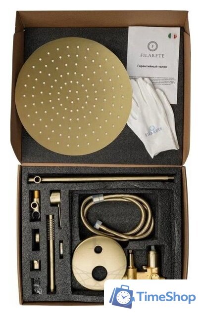 Душевая система  Filarete Roun FL1023 (матовое золото) - Изображение №14 — Интернет-магазин Time-Shop