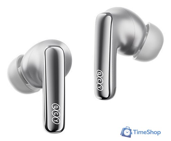 Наушники QCY MeloBuds N70 (серебристый) - Изображение №4 — Интернет-магазин Time-Shop