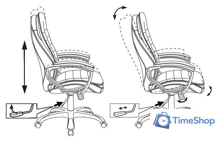 Офисное кресло Бюрократ T-9950LT (коричневый) - Изображение №5 — Интернет-магазин Time-Shop