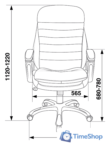 Офисное кресло Бюрократ T-9950LT (коричневый) - Изображение №7 — Интернет-магазин Time-Shop