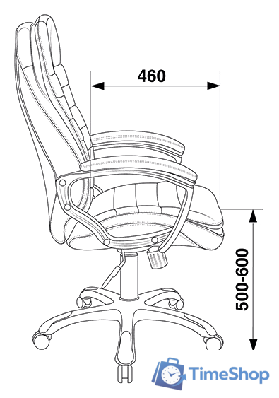 Офисное кресло Бюрократ T-9950LT (коричневый) - Изображение №6 — Интернет-магазин Time-Shop