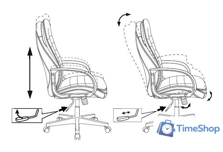 Офисное кресло Бюрократ T-9950PL (черный) - Изображение №6 — Интернет-магазин Time-Shop