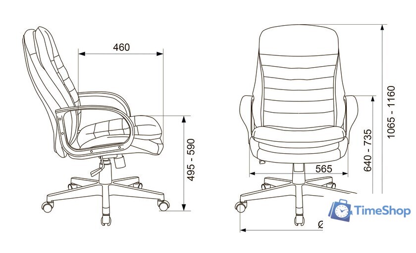 Офисное кресло Бюрократ T-9950PL (черный) - Изображение №7 — Интернет-магазин Time-Shop