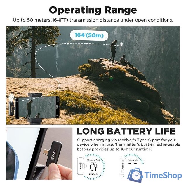 Радиосистема BOYA BY-WM3T2-U2 - Изображение №3 — Интернет-магазин Time-Shop