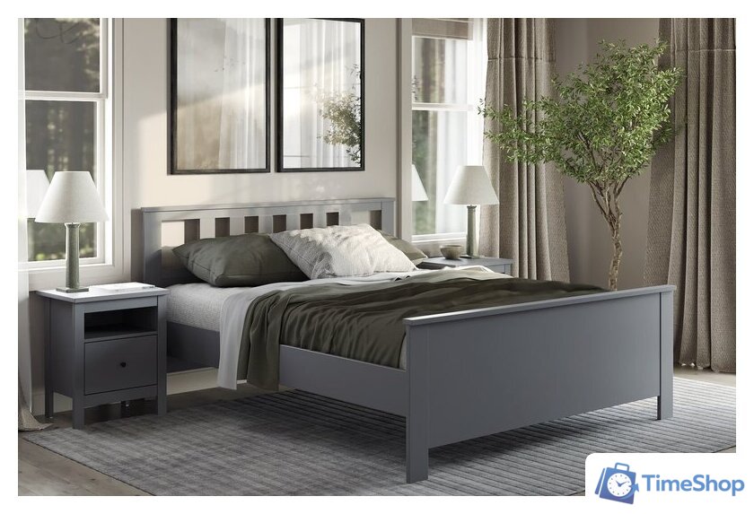 Кровать Mio Tesoro Сага 140x200 2.08.04.060.4 (серый) - Изображение №4 — Интернет-магазин Time-Shop