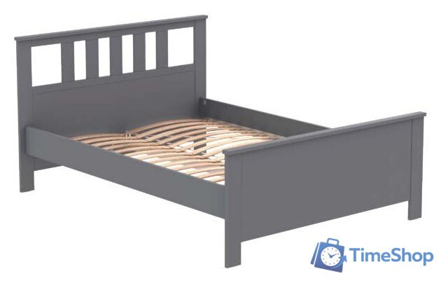 Кровать Mio Tesoro Сага 140x200 2.08.04.060.4 (серый) - Изображение №1 — Интернет-магазин Time-Shop