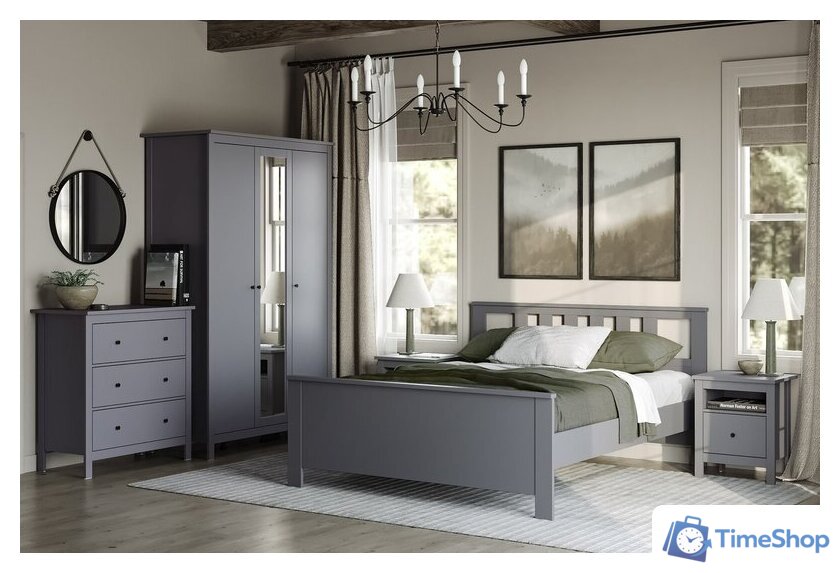 Кровать Mio Tesoro Сага 140x200 2.08.04.060.4 (серый) - Изображение №3 — Интернет-магазин Time-Shop