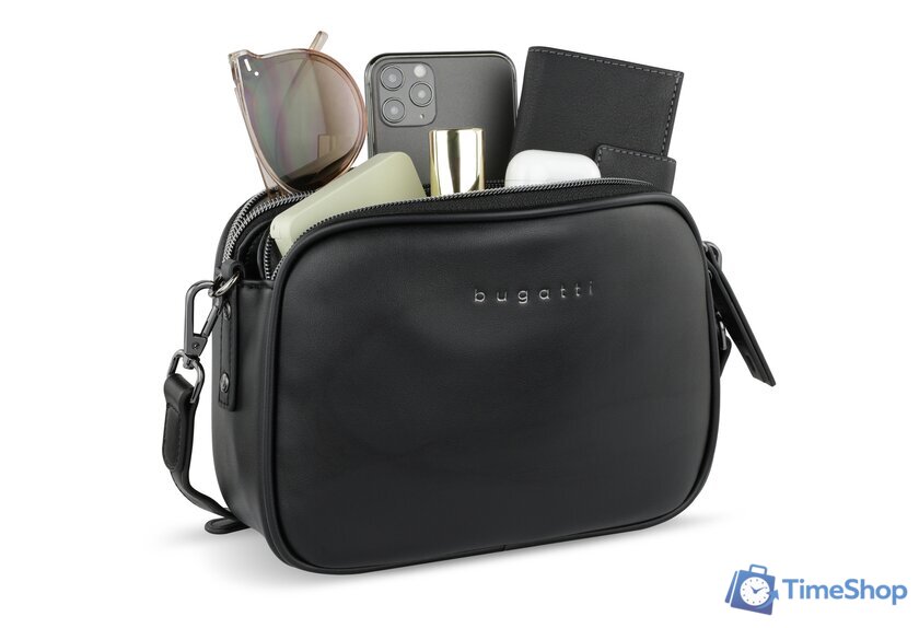 Женская сумка Bugatti Almata 49665401 (черный) - Изображение №2 — Интернет-магазин Time-Shop