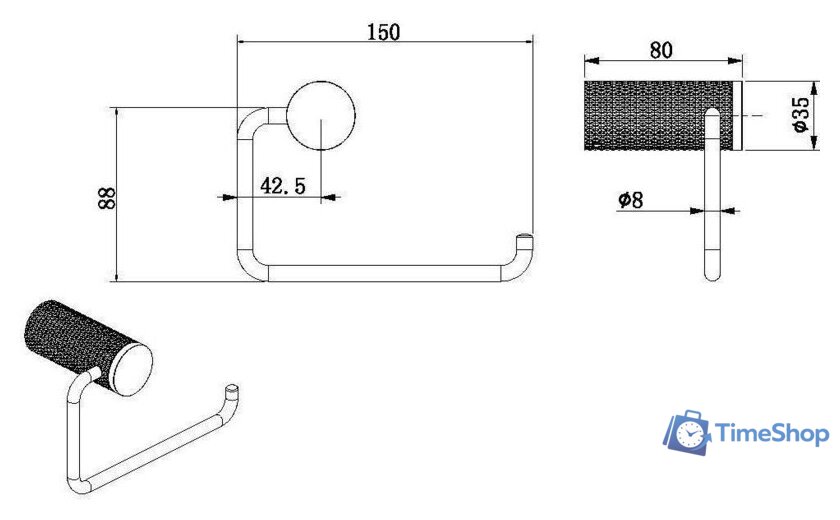 Держатель для туалетной бумаги Allen Brau Priority 4.0 6.31С07-00 327940 - Изображение №2 — Интернет-магазин Time-Shop