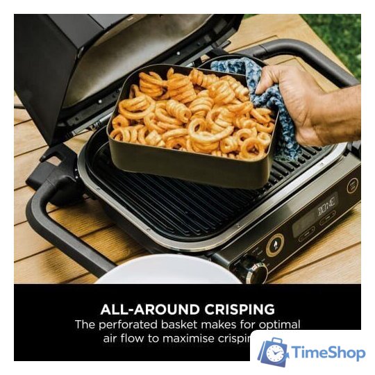 Корзина для жарки Ninja Woodfire Electric BBQ Grill Combo Crisper Basket OG701UK XSKCRISPBTEUK - Изображение №4 — Интернет-магазин Time-Shop