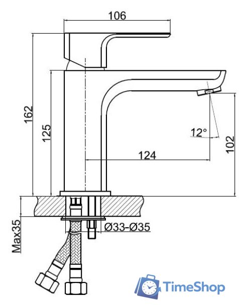 Смеситель Cersanit Geo 63039 - Изображение №2 — Интернет-магазин Time-Shop