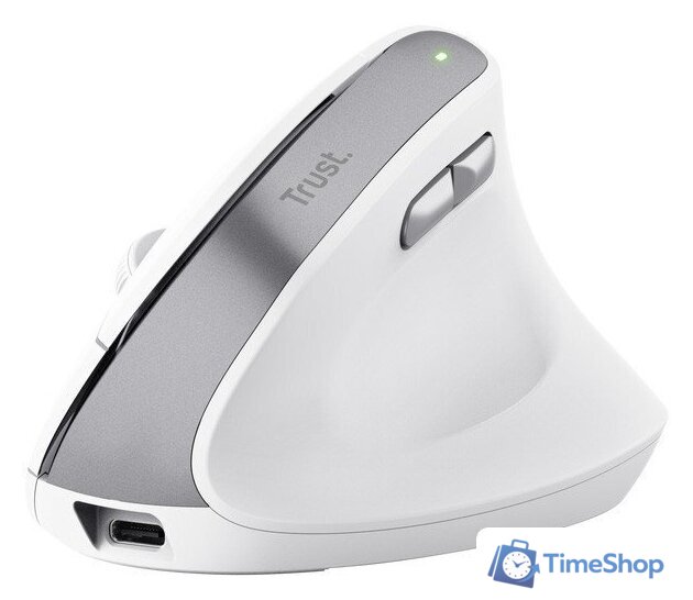 Вертикальная мышь Trust Bayo II (белый) - Изображение №1 — Интернет-магазин Time-Shop