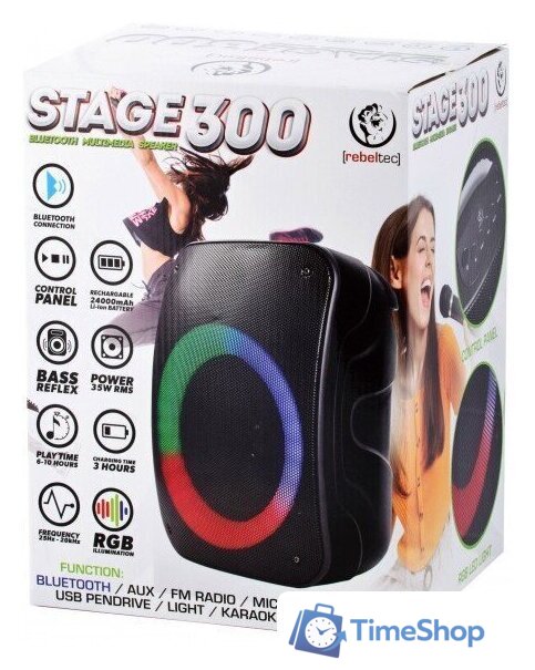 Беспроводная колонка Rebeltec Stage 300 - Изображение №6 — Интернет-магазин Time-Shop