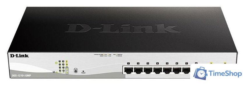 Управляемый коммутатор 2-го уровня D-Link DGS-1210-10MP/FL1A - Изображение №1 — Интернет-магазин Time-Shop