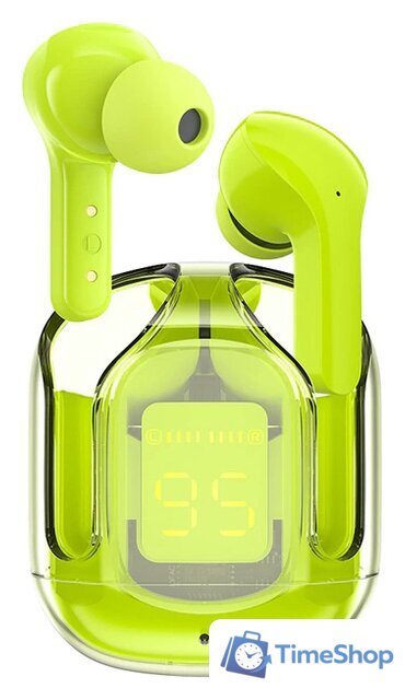 Наушники AceFast T6 Crystal (салатовый) - Изображение №1 — Интернет-магазин Time-Shop