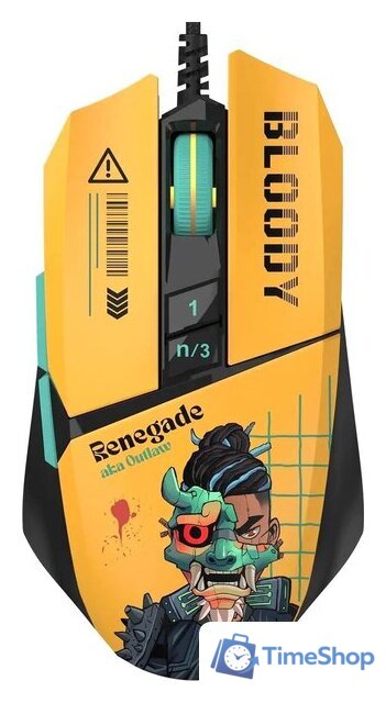 Игровая мышь A4Tech Bloody W63 Max Renegade (желтый) - Изображение №1 — Интернет-магазин Time-Shop
