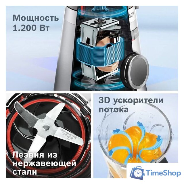 Стационарный блендер Bosch MMB6141S - Изображение №14 — Интернет-магазин Time-Shop