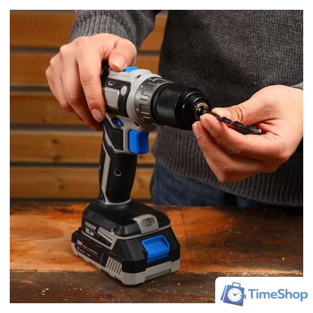Дрель-шуруповерт Deko DKCD20V One Set63 083-1038 (с 2-мя АКБ, кейс) - Изображение №6 — Интернет-магазин Time-Shop