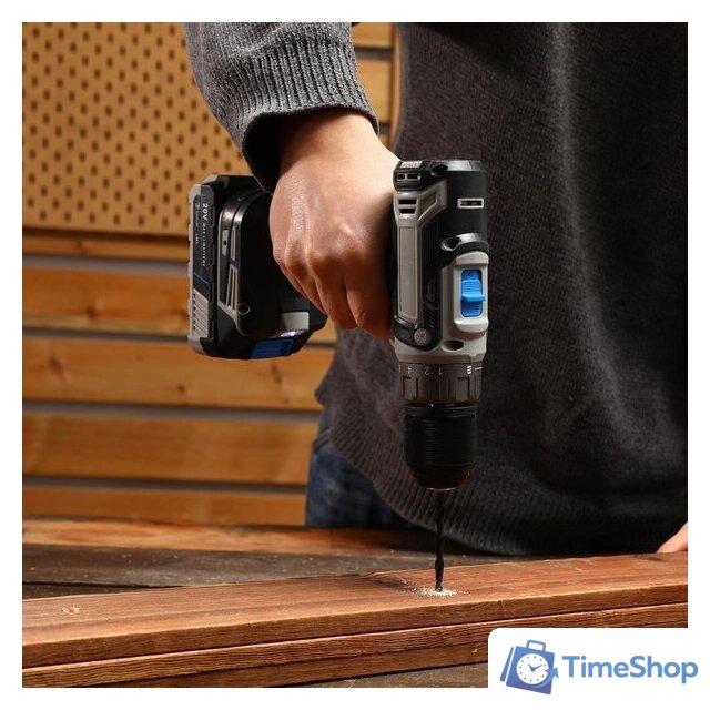 Дрель-шуруповерт Deko DKCD20V One Set63 083-1038 (с 2-мя АКБ, кейс) - Изображение №7 — Интернет-магазин Time-Shop