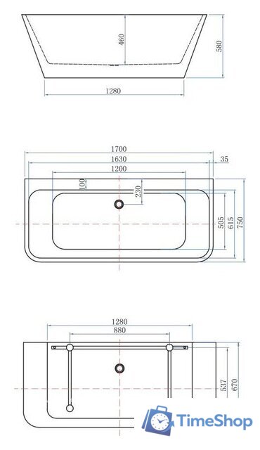 Ванна Aquanet Family Perfect 170x75 00260056 - Изображение №5 — Интернет-магазин Time-Shop