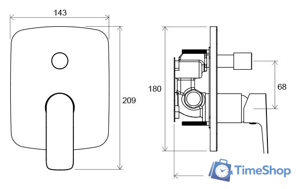 Смеситель без скрытого механизма Ravak Classic-CL 065.00 [X070088] - Изображение №2 — Интернет-магазин Time-Shop