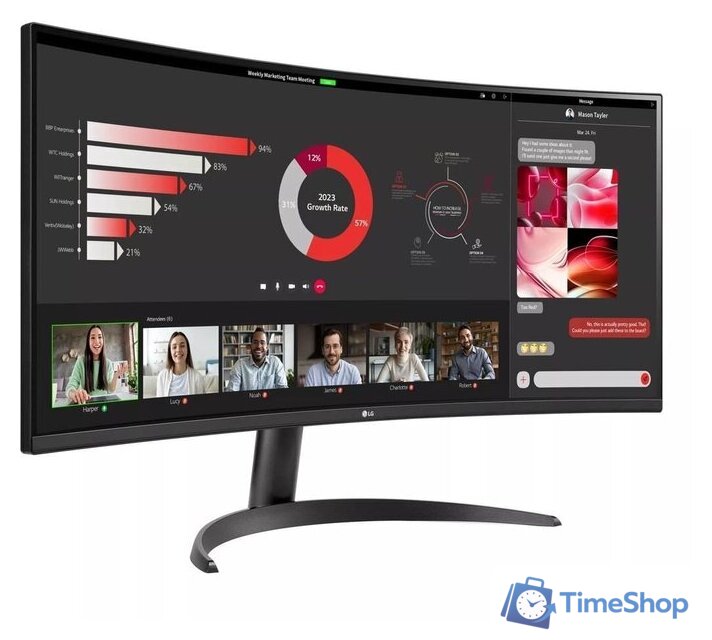 Монитор LG UltraWide 34WR50QC-B - Изображение №2 — Интернет-магазин Time-Shop