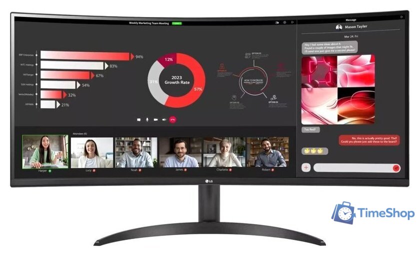 Монитор LG UltraWide 34WR50QC-B - Изображение №1 — Интернет-магазин Time-Shop