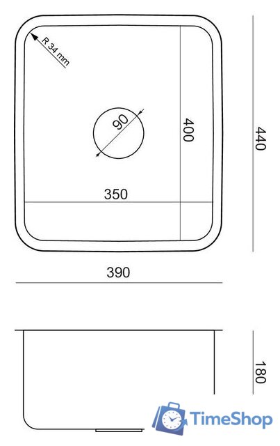 Кухонная мойка Quadron KS1U4035BSKBS - Изображение №4 — Интернет-магазин Time-Shop
