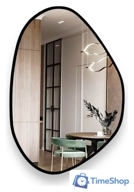 Зеркало EMZE Led с подсветкой и УФ-окантовкой 55x80 LED.UV.NF.55.80.CHE.4K (черный) - Изображение №1 — Интернет-магазин Time-Shop