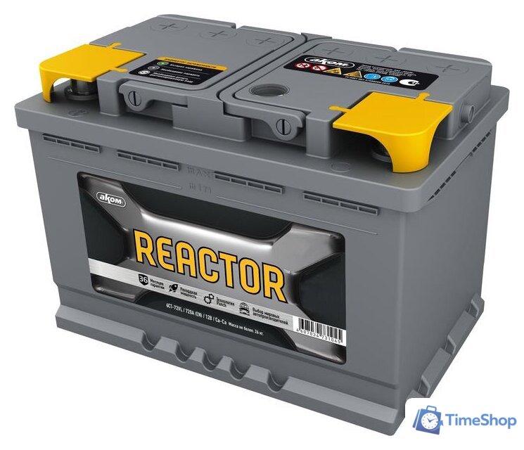 Автомобильный аккумулятор AKOM Reactor 6СТ-75 (75 А·ч) - Изображение №1 — Интернет-магазин Time-Shop