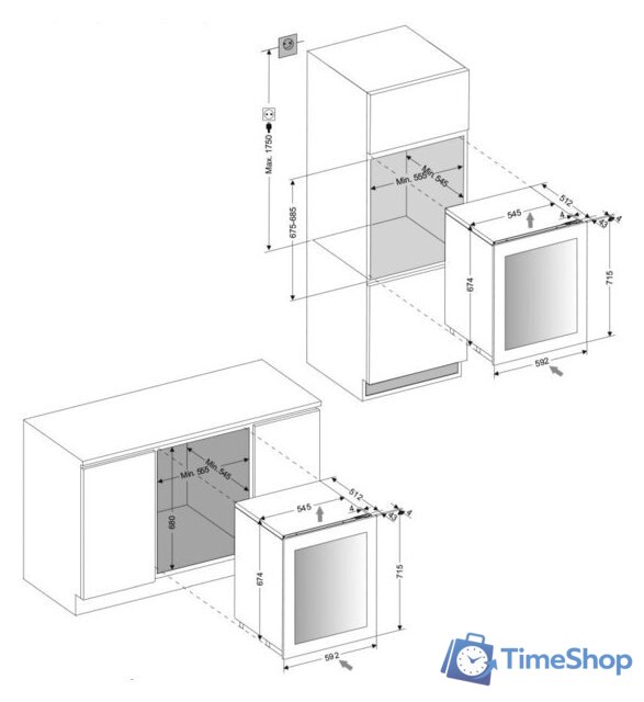 Винный шкаф Dunavox DAVG-32.80DOP.TO - Изображение №2 — Интернет-магазин Time-Shop