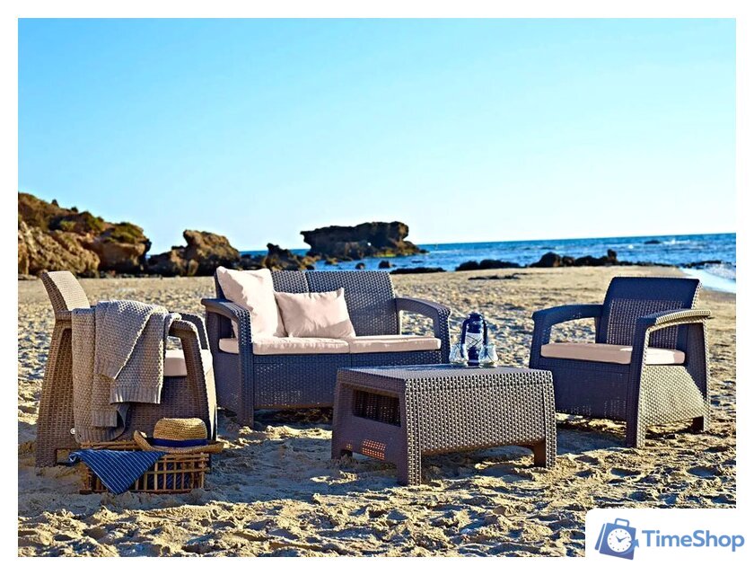 Стол Keter Corfu Table 241722 (капучино) - Изображение №3 — Интернет-магазин Time-Shop