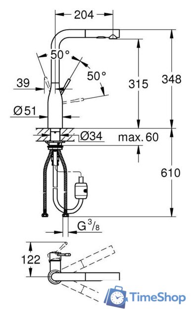 Смеситель Grohe Accent 30432000 - Изображение №2 — Интернет-магазин Time-Shop