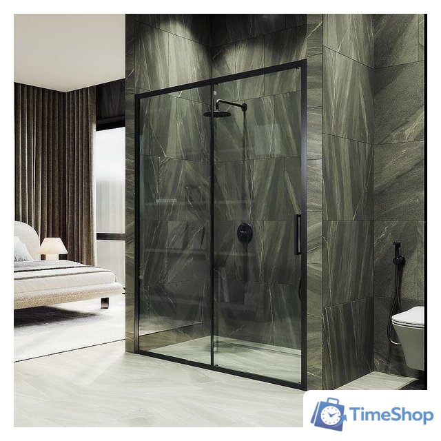 Душевая дверь MaybahGlass 195x120 MGD-1276-6 (бесцветный/черный) - Изображение №2 — Интернет-магазин Time-Shop