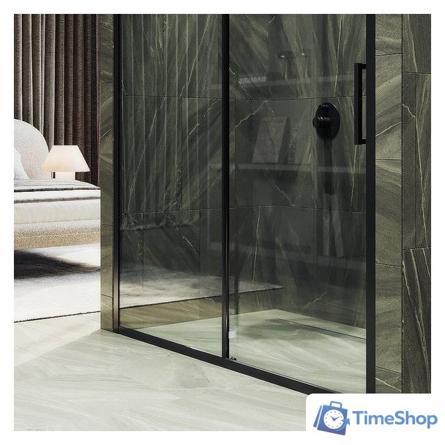 Душевая дверь MaybahGlass 195x120 MGD-1276-6 (бесцветный/черный) - Изображение №5 — Интернет-магазин Time-Shop