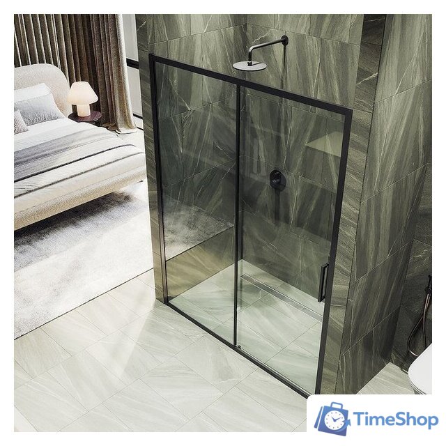 Душевая дверь MaybahGlass 195x120 MGD-1276-6 (бесцветный/черный) - Изображение №4 — Интернет-магазин Time-Shop
