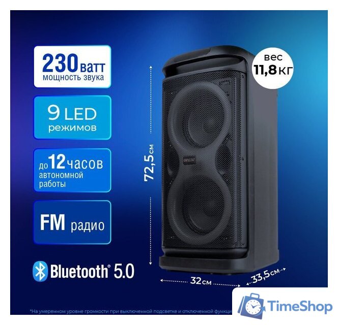 Беспроводная колонка Ginzzu GM-118 - Изображение №10 — Интернет-магазин Time-Shop