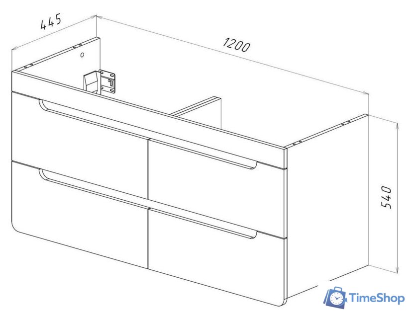  Lemark Тумба под умывальник Olivia 120 LM08OL125T (дуб кантри) - Изображение №9 — Интернет-магазин Time-Shop