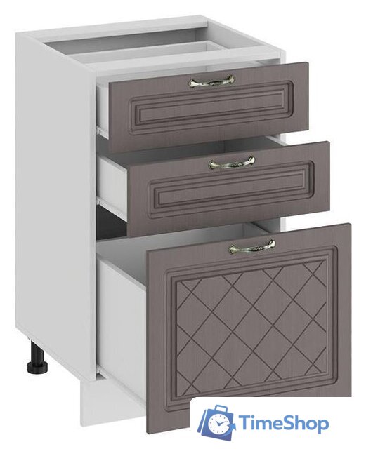 Шкаф напольный Трия Бьянка 1Н5Я3 (дуб серый) - Изображение №2 — Интернет-магазин Time-Shop