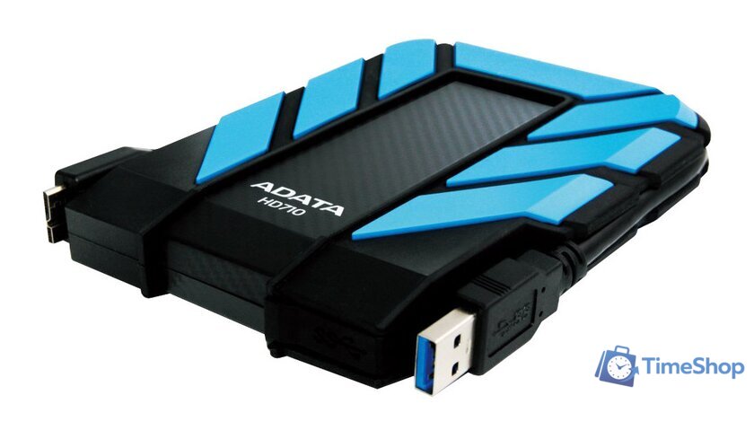 Внешний накопитель ADATA DashDrive Durable HD710 1TB Blue (AHD710-1TU3-CBL) - Изображение №2 — Интернет-магазин Time-Shop