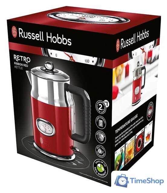 Электрический чайник Russell Hobbs 21670-70 Retro Ribbon Red - Изображение №6 — Интернет-магазин Time-Shop