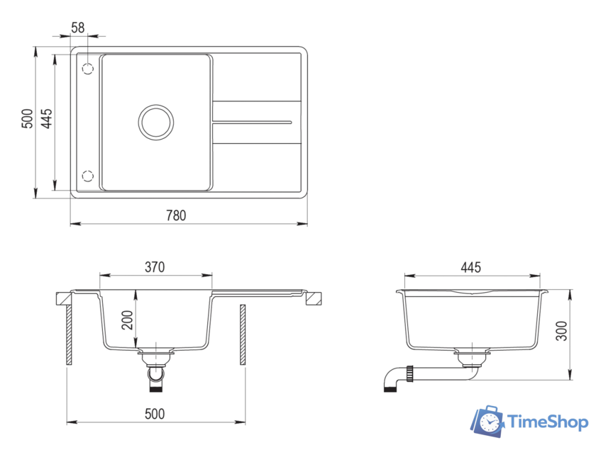 Кухонная мойка TEKA Estela 50 B-TQ (оникс) - Изображение №3 — Интернет-магазин Time-Shop