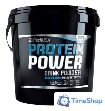 Протеин комплексный BioTech USA Protein Power (клубника/банан, 4000 г) - Изображение №1 — Интернет-магазин Time-Shop