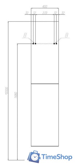  Акватон Шкаф-пенал для ванной Амели 1A262503AEFI0 - Изображение №2 — Интернет-магазин Time-Shop